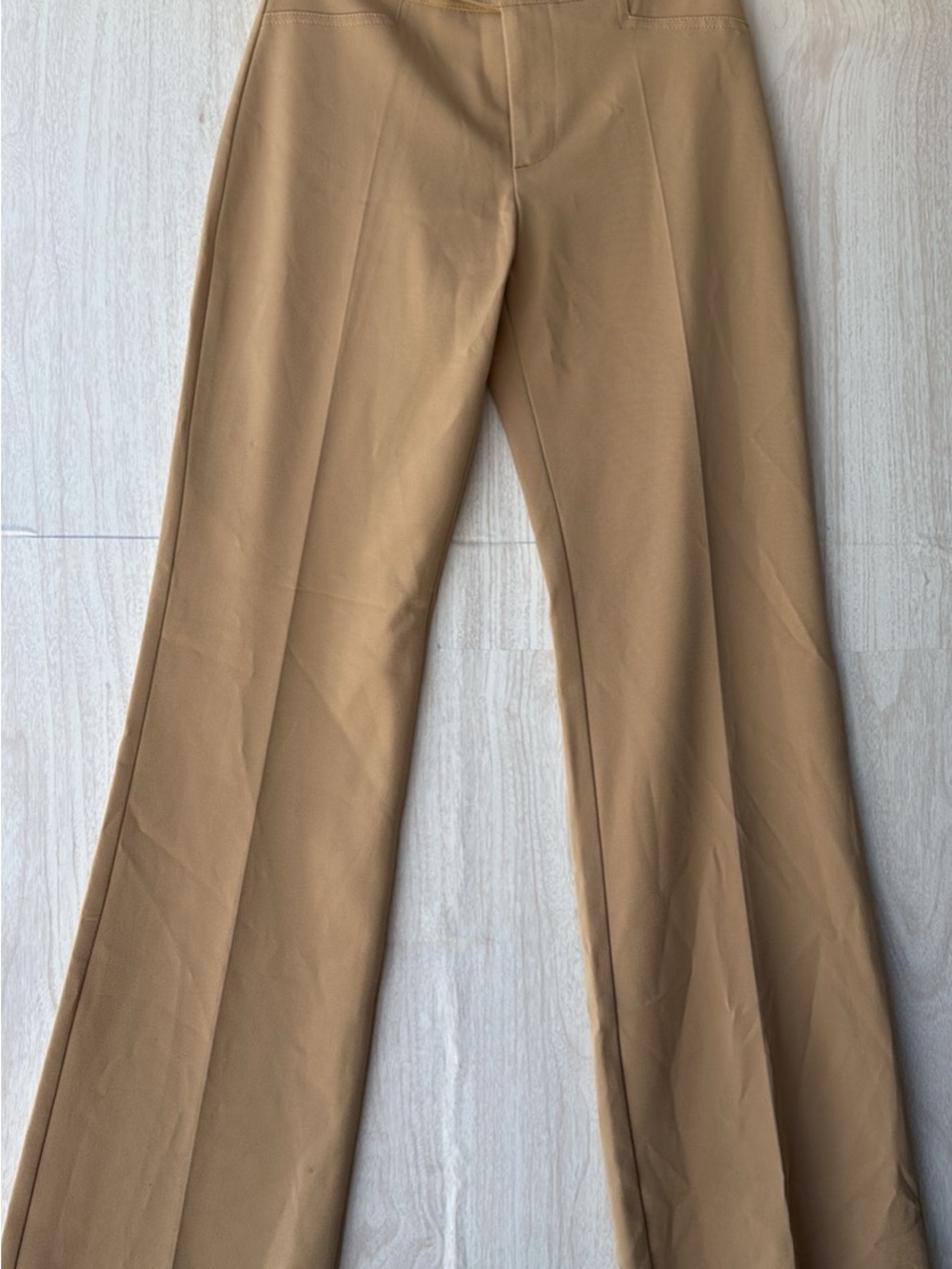 REVICE Camel High-Waist Flare Pants